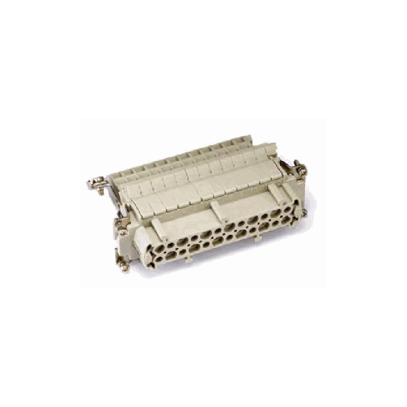 Insert HE AV, Raccordement à vis, femelle, 24 pin, 16A, Polycarbonate, 24B|48B 